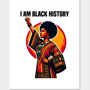 I Am Black History Month African American Posters and Art